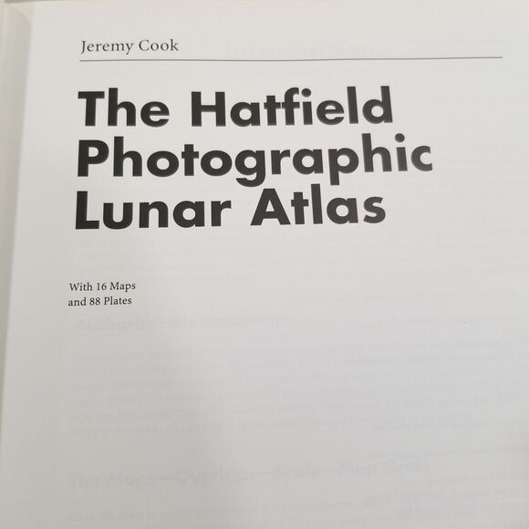 The Hatfield Photographic Lunar Atlas hardcover book 1999 Springer - Picture 4 of 9